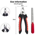 thumbnail image 5 of Pinzas y recortadoras de uñas para gatos y perros de acero inoxidable - con protección de Seguridad para evitar cortes excesivos - cuchillas afiladas de navaja adecuadas para uñas gruesas, 5 of 5