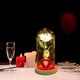 thumbnail image 1 of Flor de rosa artificial iluminada en cúpula de cristal para decoración de bodas multiusos Macarena  luz de mesa, 1 of 8
