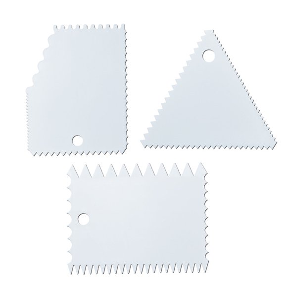 Cake Scraper Smoother Tool Set, Cake Smoothing Cutter Plate Tool Combo, Cake Icing Scrapper