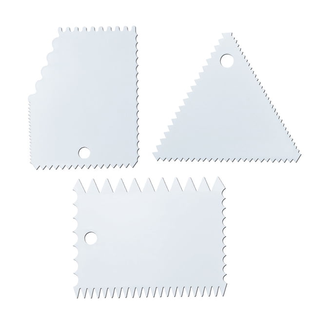 Cake Scraper Smoother Tool Set, Cake Smoothing Cutter Plate Tool Combo, Cake Icing Scrapper