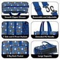 thumbnail image 3 of Teacher Tote Bag,Blue Baseball Gloves and Balls Pattern Teacher Utility Tote Bag,Large Work Tote Bags for Women with Multiple Pockets,Top Zipper Closure,13.8x10.6x6.7 Inch, 3 of 5