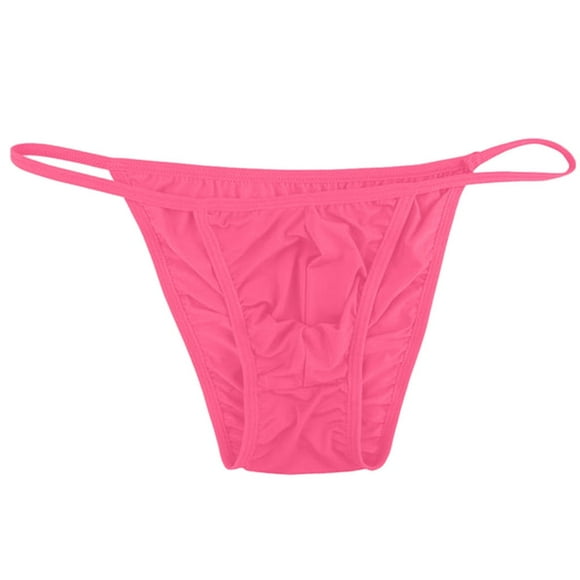 MSJUHEG Mens Underwear Boxers For Men Mens Stretch Bulge Pouch Tanga Bikini Briefs Underwear Underpants Mens Underwear Boxer Briefs Hot Pink One Size