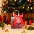 thumbnail image 1 of Bolsa de Regalo Navideña de Plástico Transparente | Asa Dorada Roja con Mensaje Especial | Porta Caramelos de Manzana de 25 X 20 X 8 Cm | Bolsa de Recuerdo Festiva de Mano para Fiestas y Regalos, 1 of 6