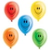 10" Latex Happy Face LED Light Up Balloons, Assorted, 15-Count