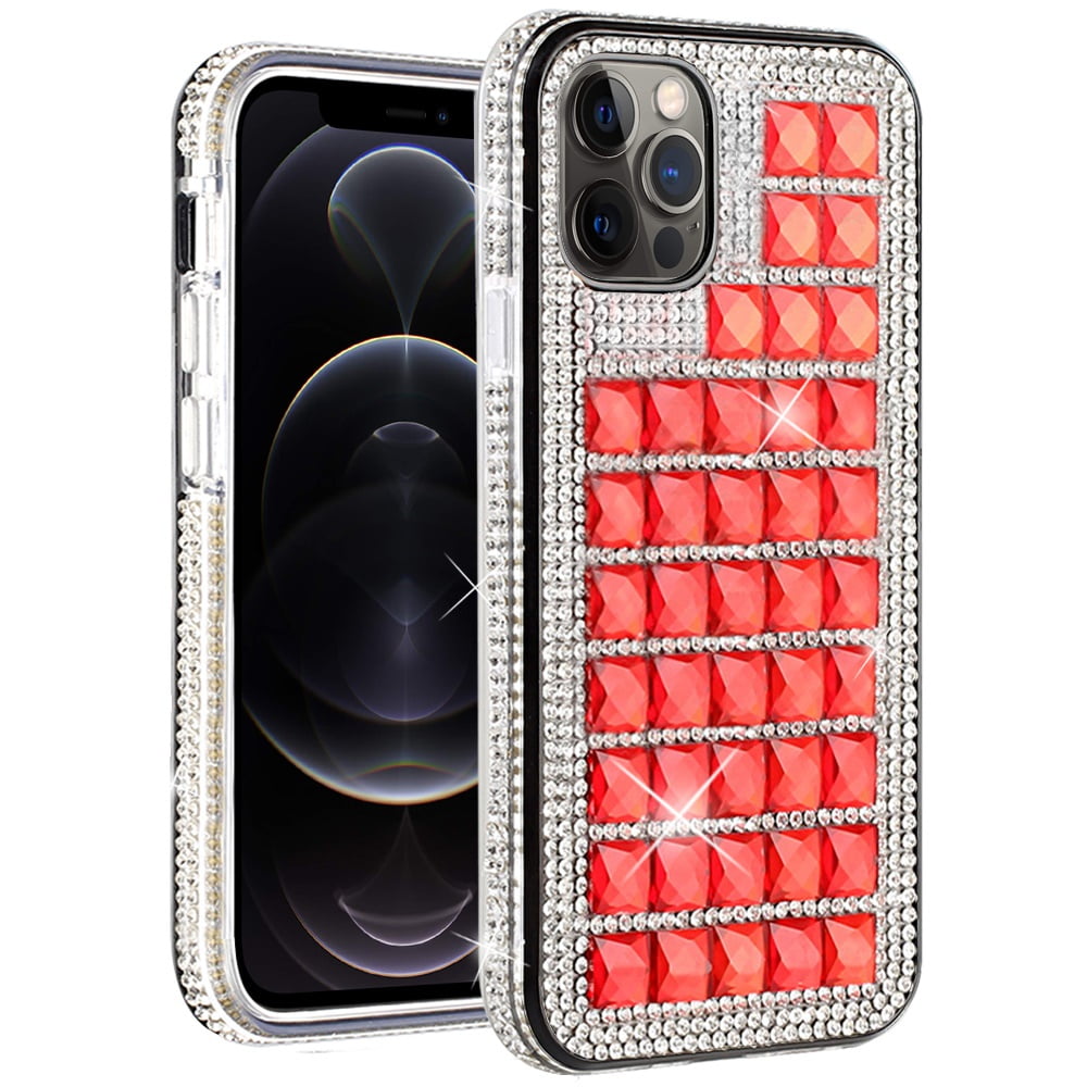 Apple iPhone 12 Pro Max (6.7") Case Luxury 3D Bling Diamonds Rhinestone