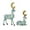 Blue, variant on Baoblaze 2 Pieces Reindeer Statues Animal Sculptures Collection Desktop Table Centerpiece Red