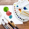 thumbnail image 5 of U.S. Art Supply Plastic 17-Well Artist Painting Palette with Thumb Hole - Non-Stick, Easy Clean, DIY Crafts, Watercolor, Oil, Acrylic Paint - (Pack of 2), 5 of 5