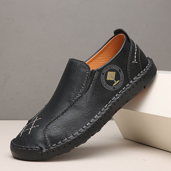Stitched Decorative Slip-On Casual Loafers