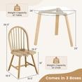 thumbnail image 3 of Gymax 5 PCS Dining Set for 4 Round Table w/ 4 Chairs Solid Rubber Wood Frame Modern, 3 of 7