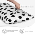 thumbnail image 4 of King Pillow Cases Standard Size - Black white Irregular polka dot Soft Envelope Closure Microfiber Block Print Pillow Cover, Wrinkle Stain Resistant Travel Pillow Covers Standard Size 20x36in, 4 of 7