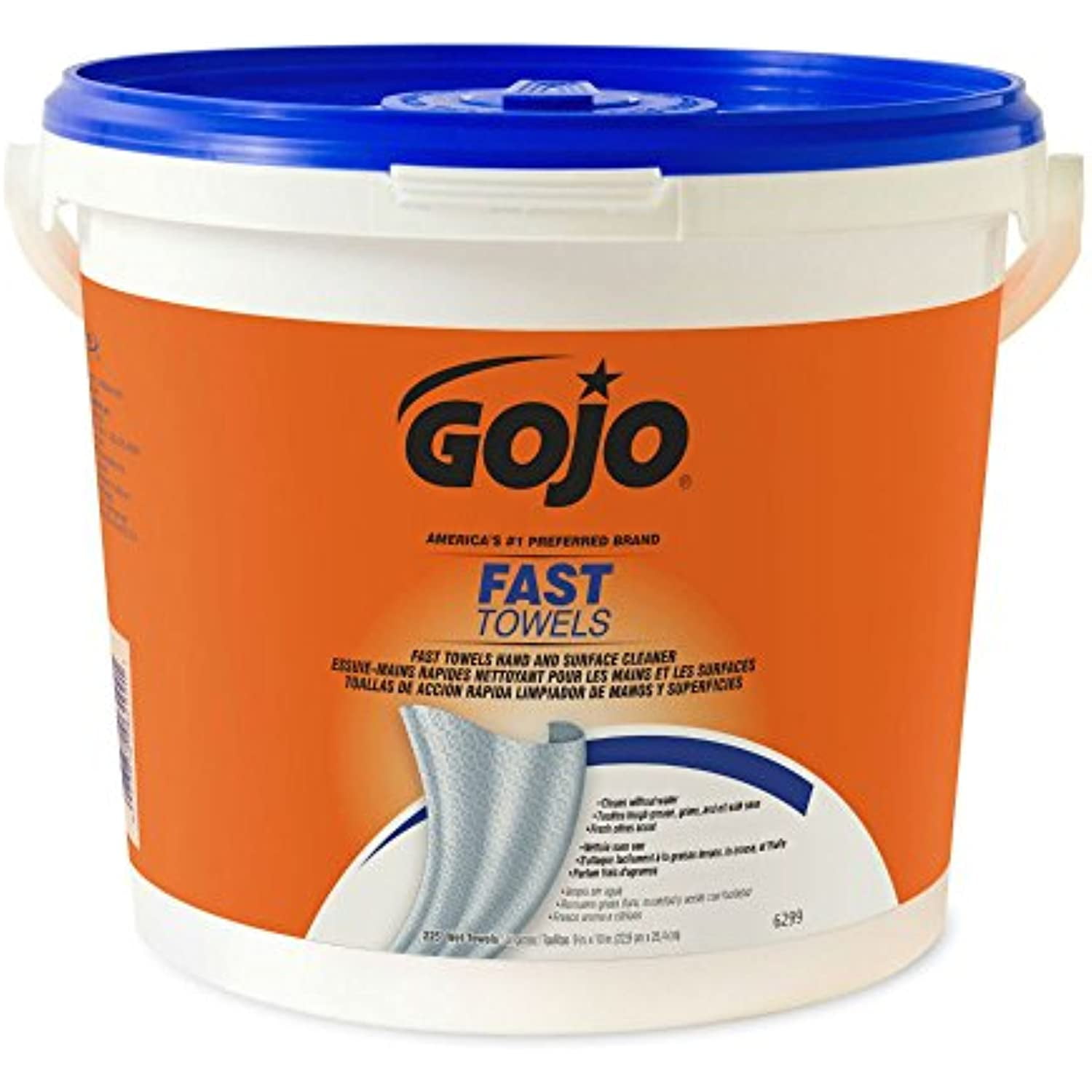Gojo Fast Wipes Hand Cleaning Towels, Cloth, 73/4 X 11, White 225