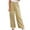 Khaki, variant on Admvng Pants for Women Fashion Spring and Summer Versatile Wide Leg Solid Color Lace Up Wide Leg Pants S-3XL