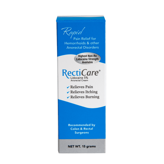 RectiCare Anorectal Lidocaine 5% Cream, 15g