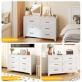 thumbnail image 6 of S-HOME Modern Eco-Friendly White Steel 6 Drawer Dresser with Waterproof Finish Glide Drawers - Storage Solution for Small Spaces and Bedrooms, 6 of 16