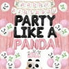 Panda Birthday Party Decorations Pink Party Like A Panda Balloon Banner Decorations Panda Happy Birthday Banner Hanging Decor Panda Cake Toppers Panda Party Decorations for Girls Birthday