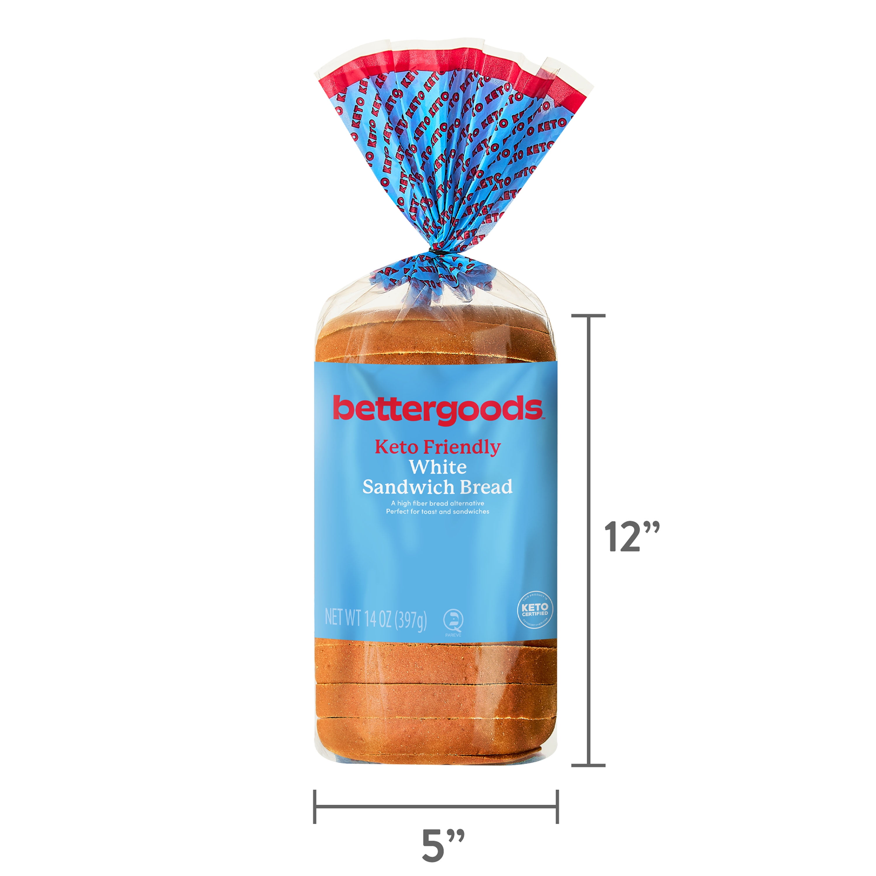 bettergoods Keto Friendly White Sandwich Bread, 14 oz
