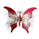 thumbnail image 2 of Mariposas artificiales decorativas, adornos de mariposas para fiestas y árboles de Navidad. Vino tinto, 2 of 9