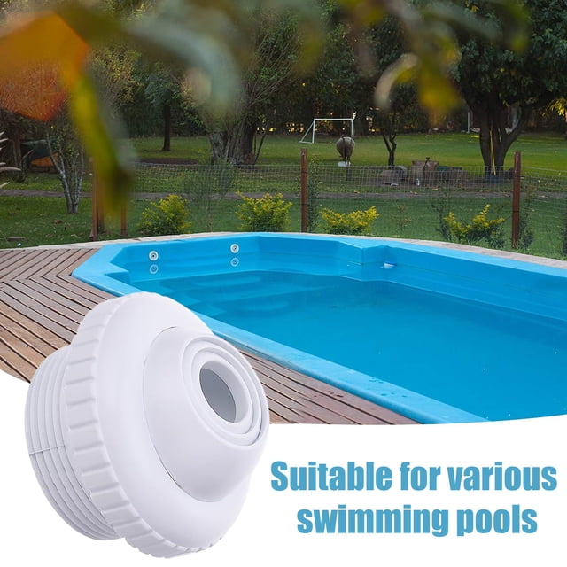 YAOMOBB Contrôle de Vitesse et de Débit pour Piscines Buses de Jet de Piscine Réglables Raccords d'Entrée Directionnelle pour SPA Filetage 1 1/2 Pouce Plastique 2 Pcs