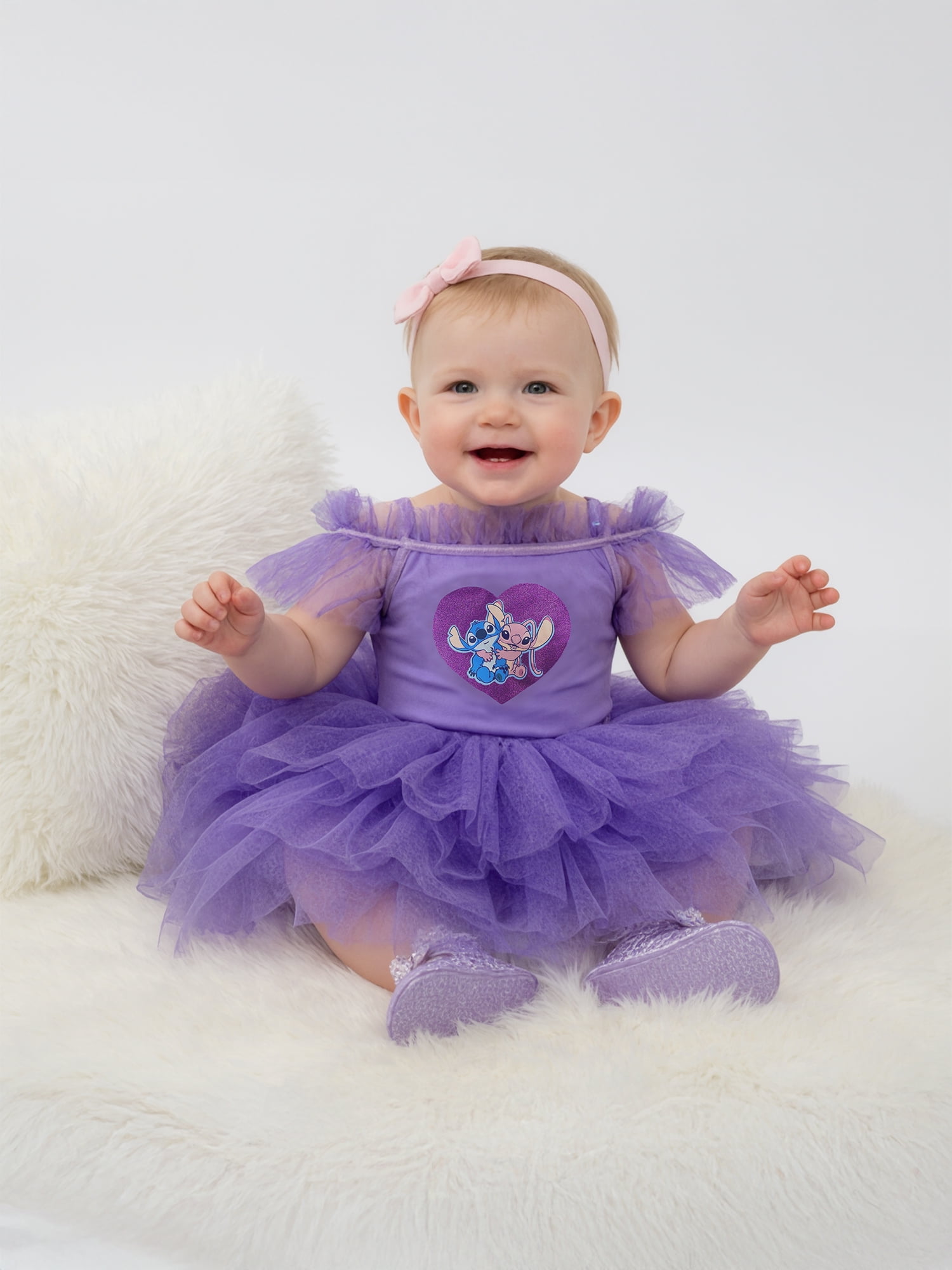 Lilo and Stitch Baby and Toddler Girls Glitter Tutu Dress, Sizes 0/3M-5T