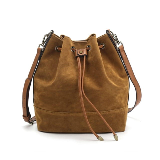 Bolso bandolera AFKOMST de piel con cordón para mujer