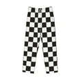 thumbnail image 4 of Daiia Black and White Checkerboard Men's Sleep Pant with Pockets and Drawstring,Pajama Pants-X-Large, 4 of 9