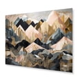 thumbnail image 2 of Designart "Geometric Horizons in Pink and Gold I" City Geometric Metal Wall Art, 2 of 5