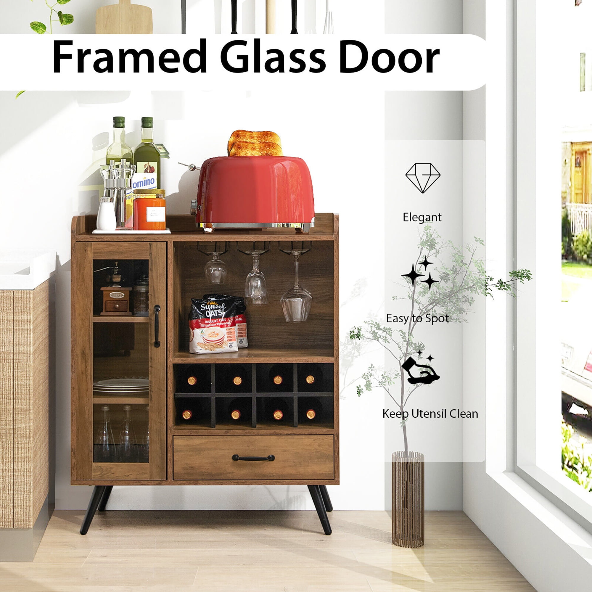 Wine storage credenza hotsell