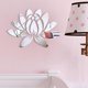 thumbnail image 2 of 3D Lotus Acrylic Wall Sticker Removable Mirror Sticker Eco-friendly Wall Decals for Bedroom Living Room Bathroom Decoration(Silver), 2 of 3