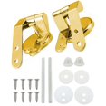 thumbnail image 1 of 2 Sets Toilet Seat Hinges, Zinc Alloy Hinge with Screws, Toilet Lid Accessories, Universal Toilet Seat, Toilet Lid Closure Fasteners (Gold), 1 of 5