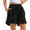 Black, variant on Tnhcen Women's Elastic Waist Drawstring Shorts - Cotton Linen Blend Loose Fit Workout Shorts with Pockets Pre-Washed Cotton Feel S-2XL for Women