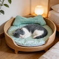 thumbnail image 5 of Cififendec Summer Cooling Pet Bed Mat, 23.62"×20.47", Breathable Ice Silk Cat and Dog Cushion, Non-Slip Neck Support Pillow Pad for Small to Medium Pets(Green), 5 of 5