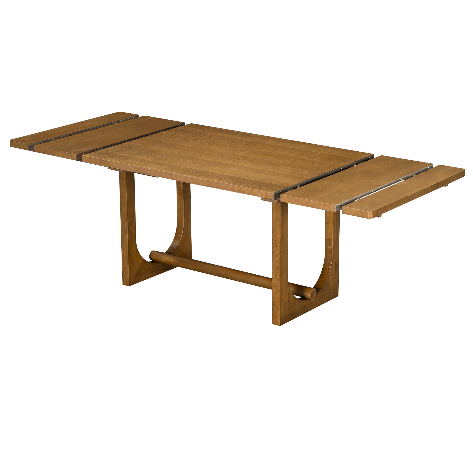 6-Piece Dining Table Set for 6, 48.1"-84.3" Extendable Dining Table with 4 Upholstered Chairs and Bench