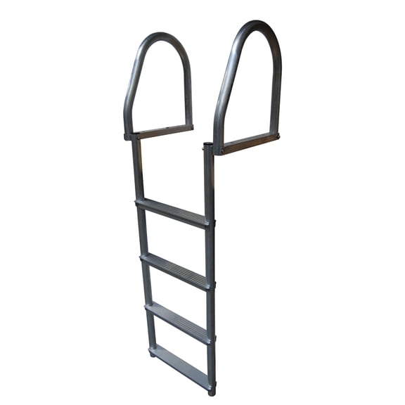 Dock Edge DE2175F Dock Ladder, 4 Step, Flip Up, Eco Weld Free, Aluminum