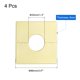 thumbnail image 2 of Uxcell 4pcs Pletinas de Flange de Pared Divididas de 33mm/1.3" Diámetro ABS Cuadradas Autoadhesivas, Dorado, 2 of 5