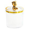 thumbnail image 2 of Cotton Swab Storage Box Transparent Smooth Edge with Lid Dustproof Moisture-proof Store Cosmetics Desktop Organizer Bear Cotton Qtip Storage Box Household Supplies, 2 of 8