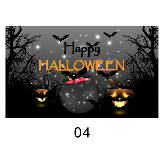 Banner de decoración de Halloween Fondo de fiesta Fondo de cabina de fotos de Halloween Wmkox8yii fhajkh2963