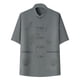 thumbnail image 2 of pstuiky Camisa de manga corta para hombre, Camisa informal de manga corta, cuello alto, lisa y cómoda para hombre camisas casuales para hombre xxl, 2 of 7