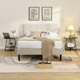 thumbnail image 4 of Petites Tables d'Appoint Rondes de 20 Pouces pour Salon, Table d'Appoint en Bois pour Chambre à Coucher, Table Basse Moderne avec Grands Espaces de Rangement, Noir, 4 of 15