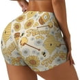 thumbnail image 1 of Fotbe Honey Honeycomb Shorts Sin Costuras – Shorts Deportivos de Cintura Alta para Mujer, Elásticos para Gimnasio, Yoga, Running o Ciclismo-X-Large, 1 of 8