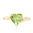 thumbnail image 4 of Rosec Jewels Natural Peridot Heart Engagement Ring for Women - Peridot Diamond Ring - 8 mm - August Birthstone - AAA Quality, 18K Yellow Gold, US 7.50, 4 of 9