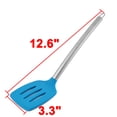 thumbnail image 2 of Kitchenware Stainless Steel Handle Silicone Slotted Pancake Turner Spatula Blue, 2 of 2