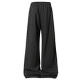 thumbnail image 4 of Hurxie Men's Parachute Sweatpants Y2k Baggy Track Pants Drawstring Wide Leg Casual Trousers Streetwear Black,2XL, 4 of 7