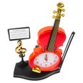 thumbnail image 2 of KAKOWELY Plastic Desk Clock Violin Shape Alarm Clock Desk Ornament Clock (Random Color),10.83"X3.58"X0.91", 2 of 5