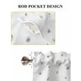 thumbnail image 6 of Spring Botanical 2 Panel Kitchen Curtains for Small Windows, Farmhouse Pastoral Daisy Leaves Bathroom Tier Curtain, Short Window Treatment for Bedroom/Living Room 55"x36", 6 of 6