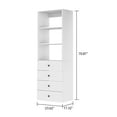 thumbnail image 7 of Idealcabin Walk-in Closet Organizer, Wood Storage System with Drawers, Modern White Closet System, 7 of 7