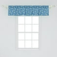 thumbnail image 2 of Ambesonne Floral Window Valance, Swirls and Flowers Strips, 54" X 12", Turquoise Pale Blue, 2 of 3