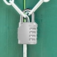 thumbnail image 3 of Less Than 5 Faucets Locks Combination Padlock 4 Digit Re Settable Padlocks for Gate Home Office Gym Locker Toolbox Storage Box Silver, 3 of 3