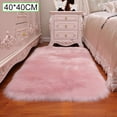 thumbnail image 2 of Leye Pink Faux Fur Rug,Luxury Fluffy Rugs for Bedroom,1.3 x 1.3 Feet Washable Area Rugs,Sheepskin Bedroom Rug,Furry Carpet Small Shag Rug,Soft Throw Rugs for Living Room,Kids Boys Girls Room Decor, 2 of 3