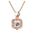thumbnail image 2 of Fiudx Collar de Corazon, Adorno Colegial de Cristales, Belleza de Cuarzo Rosa, Dijeta de Aleación, Oportunidades Multicolor, Ideal para Citas, Bodas y Fiestas, Perfecto para Ella, Incluye Uncollar., 2 of 2