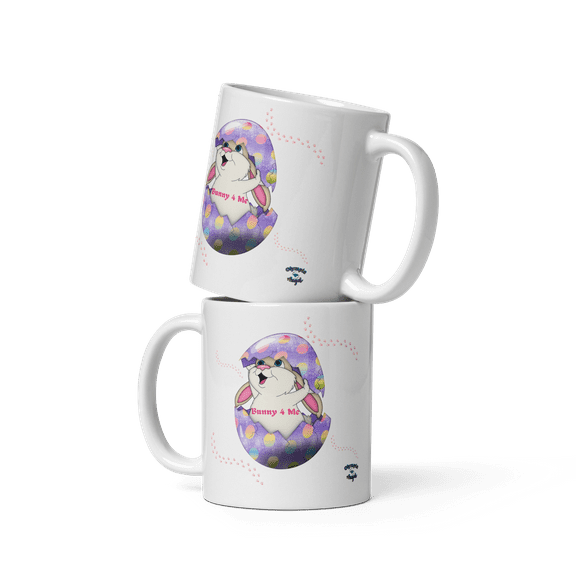 White glossy mug -Bunny 4 Me (11 oz)